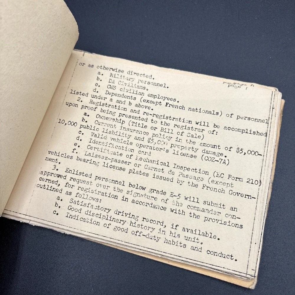 Military Police Pocket Guide US Army 524th Military Battalion Ephemera France